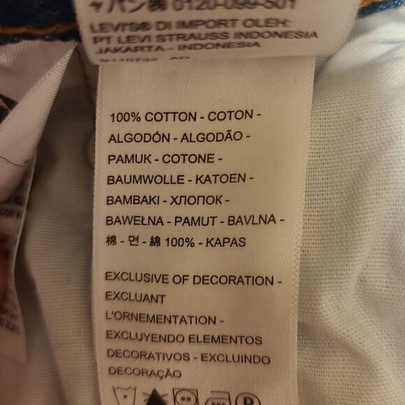 Levis 501 Button Fly Dark Indigo Distressed Size 25 x 26 - Picture 5 of 10